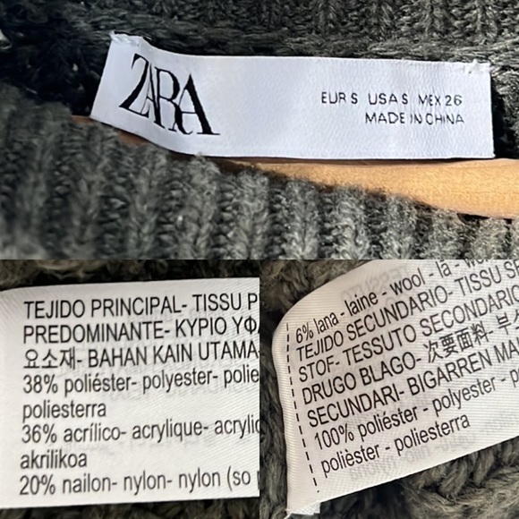 ZARA Mock Neck Knit Sweater - Picture 8 of 8